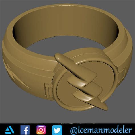 The Flash Ring For 3d Print 3d Model 3d Printable Cgtrader
