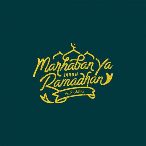 Greeting Of Marhaban Ya Ramadhan With Lettering Lettering Ramadhan