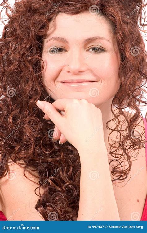 Beautiful Woman With Lovely Smile Stock Image Image Of Caucasian Curls 497437