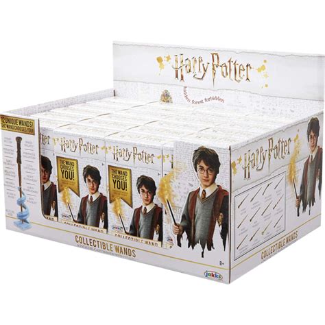 Harry Potter Collectable Wand Series 2 Blind Box 4” Die Cast Replica With Stand Display Of 24