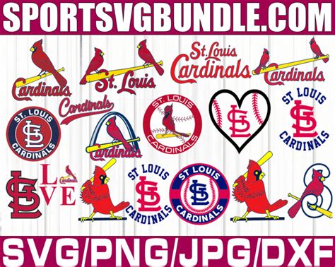 Bundle 16 Files St Louis Cardinals Baseball Team Svg St Louis