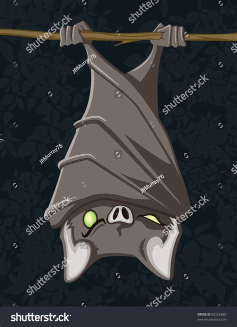 Hanging Bat Stock Vector Illustration 83256880 Shutterstock