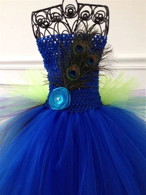 Peacock Tutu Costume Dress By Gigglesandwiggles1 On Etsy