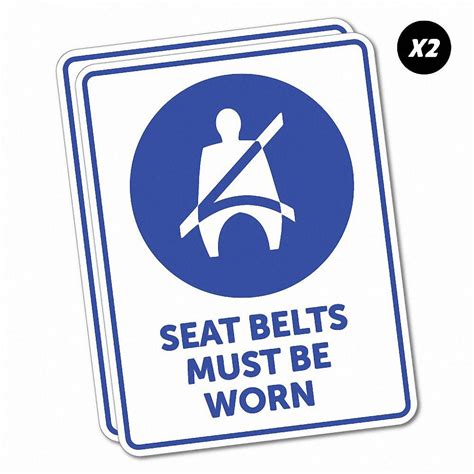 seat belts must be worn sticker decal safety sign car vinyl 5521k ebay