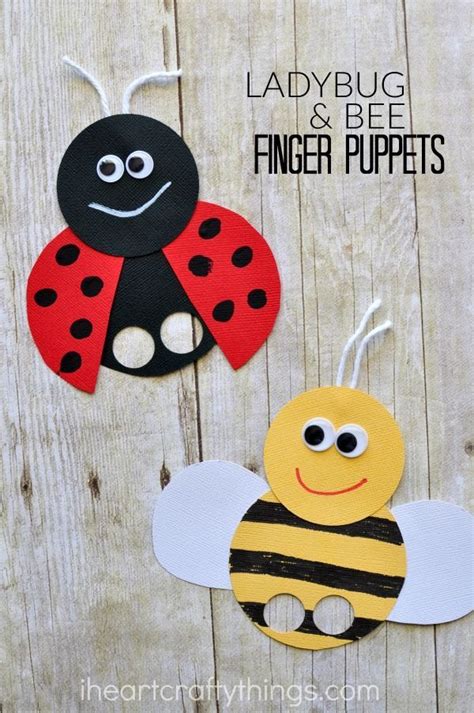 Incredibly Cute Bee Finger Puppets Craft Insect Crafts Puppet Crafts