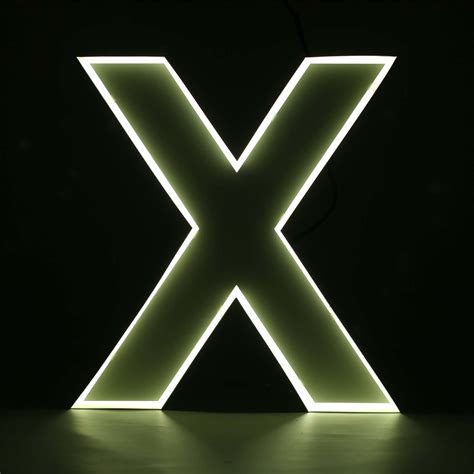 Quizzy Neon Style Letter X Ilute Touch Of Modern