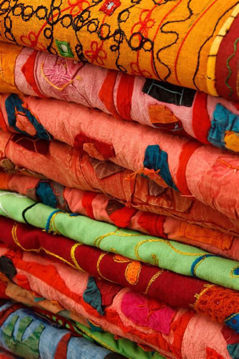 Colorful Fabrics Stacked Free Stock Photo Public Domain Pictures
