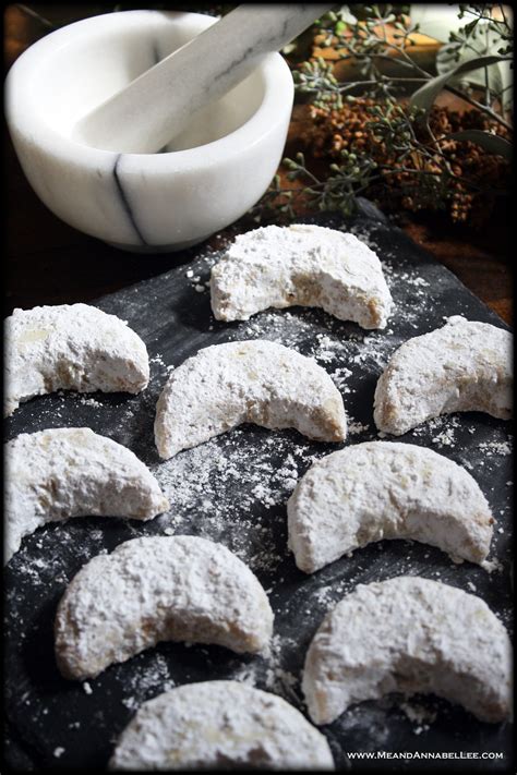 Almond Crescent Moon Cookies Kitchen Witch Halloween Treats Me
