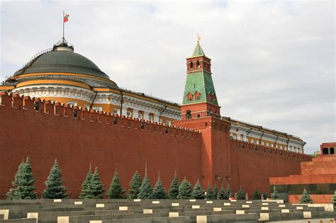 The Kremlin Wall From Red Square Moscow