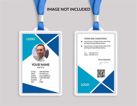 Employee Id Card Vertical Template Free Download Rubylaha