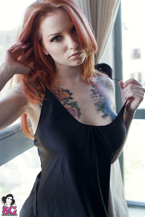 Kemper Nude Redhead Black Dress Tattoo Suicidegirls 05