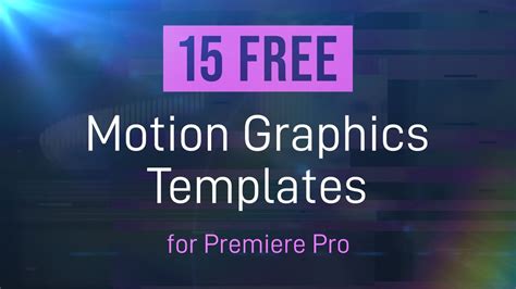 15 Free Motion Graphics Templates For Premiere Pro Youtube