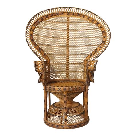 P3 armchair by tito agnoli bonacina italy, 1960s. Vintage Large Rattan Emmanuel Style Peacock Chair ...