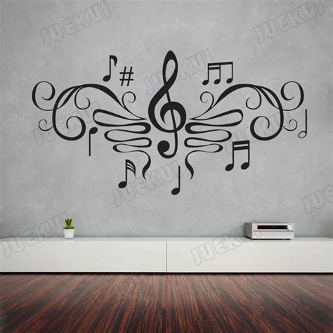 Musical Notes Pattern Stylish Removable Wall Stickers For Music Room