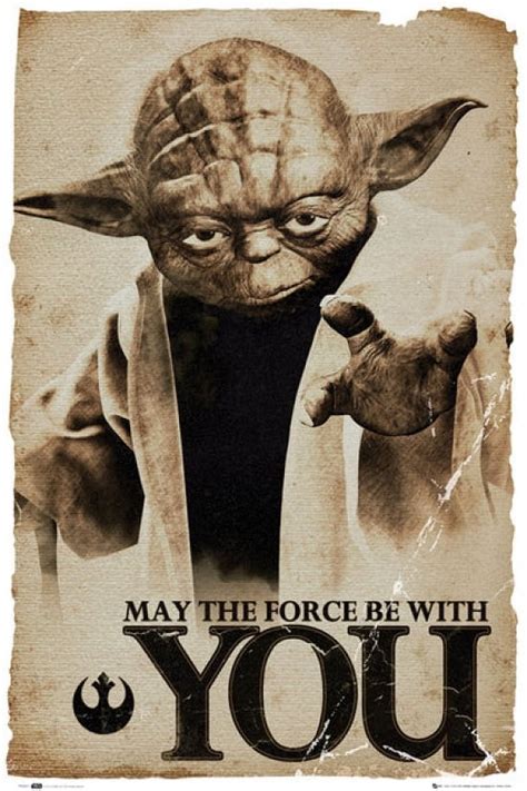 Star Wars Yoda May The Force Be With You Poster By X Walmart