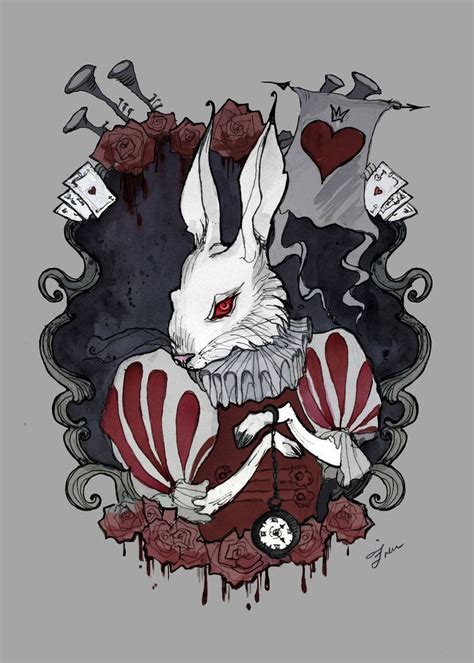 White Rabbit By Irenhorrors On Deviantart Only Madness Lives Here