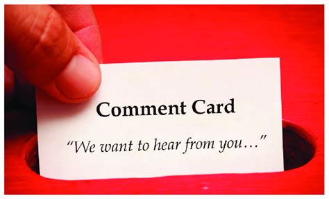 8 Comment Cards Are Commonly Found In Restaurants And Hotels To Gather