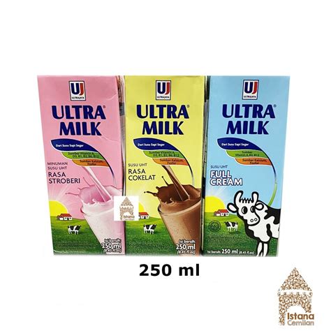 Jual Ultra Milk Susu 250 Ml Chocolate Full Cream Strawberry Moka
