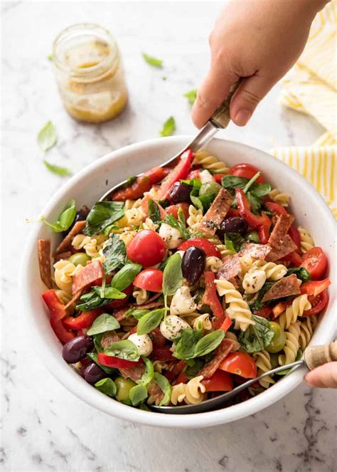 Italian Pasta Salad With Homemade Italian Dressing Recipetin Eats