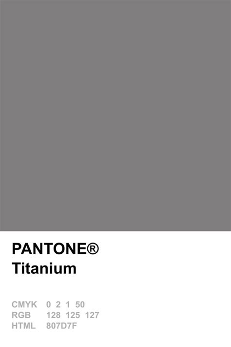 Pantone 2015 Titanium Pantone Color Chart Pantone Color Pantone