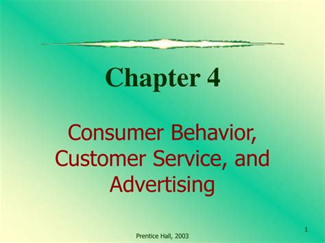 Ppt Chapter 4 Consumer Behavior Customer Service And Advertising
