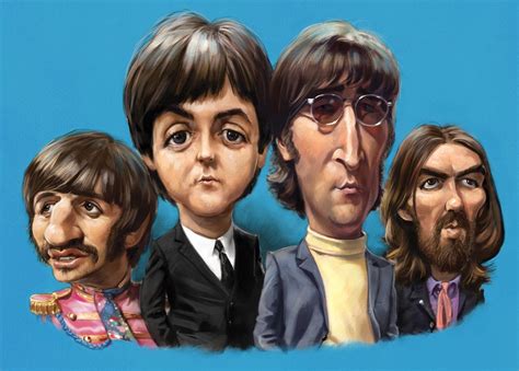 Howard Mcwilliam Illustration Beatles Cartoon Celebrity Caricatures