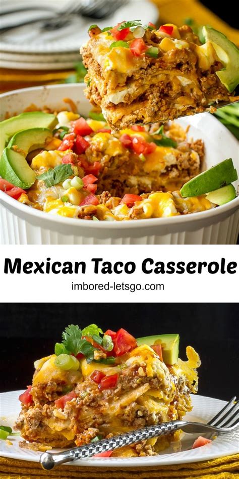 We put the casserole on top of cauliflower rice and added salsa and a touch of sour cream to make it more flavorful. Mexican Taco Casserole | Recipe | Recipes, Beef recipes