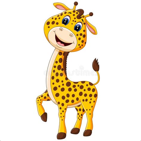 Cute Giraffe Cartoon Stock Vector Illustration Of Brown 73599755