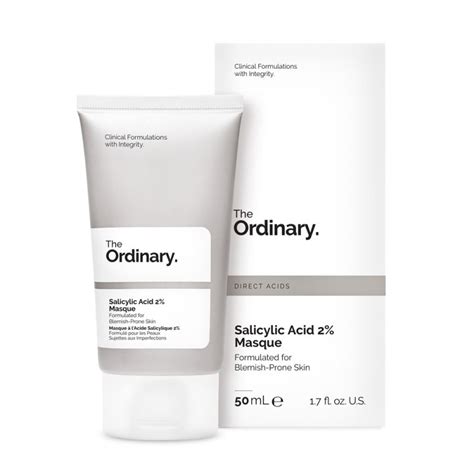 The ordinarysalicylic acid 2% masque<p>as great on the skin as it is on the purse, the ordinary's salicylic acid 2% masque has been expertly formulated to work wonders for congested, oily and lacklustre skin. THE ORDINARY SALICYLIC ACID 2% 50ML