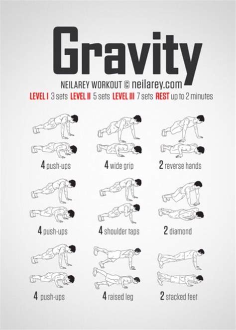 Neila Rey Gravity Arm Bodyweight Workout Chest Workouts Push Up Workout