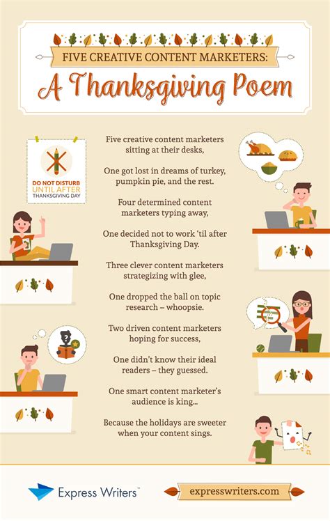 Photographers choice / getty images the general story of the first thanksgiving is a familiar one for. Five Creative Content Marketers: A Thanksgiving Poem
