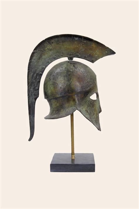 Greek Spartan Hoplite Helmet Closed Nose Ancient Greek Bronze Etsy