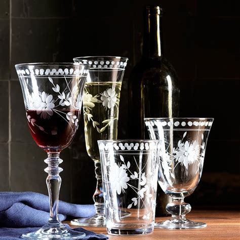 Vintage libbey glass champagne coupe glasses set of 4 columbian gorgeous set of 4 champagne coupes columbian pattern from libbey glass featured in the 1956 catalog 4.5 oz. Vintage Etched Coupe Glasses, Set of 4 | Williams Sonoma CA