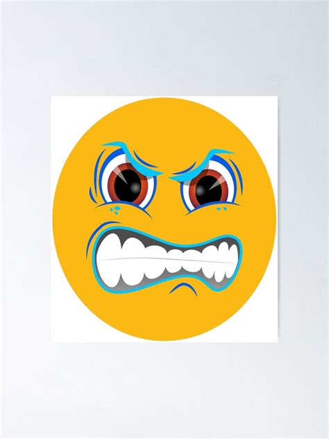 Angry Face Smiley Emoticon Emoji Mad Design 006 Poster For Sale By