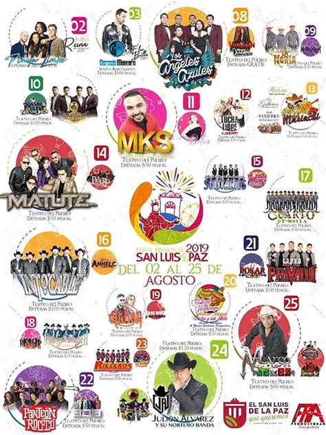 Feria Regional San Luis De La Paz 2019 Cartelera Oficial