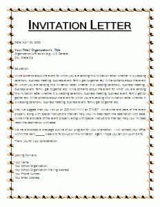 The uk visa that applies is suitable for attending a wedding is a standard visitor visa. Invitation Letter Template | Free Business Templates