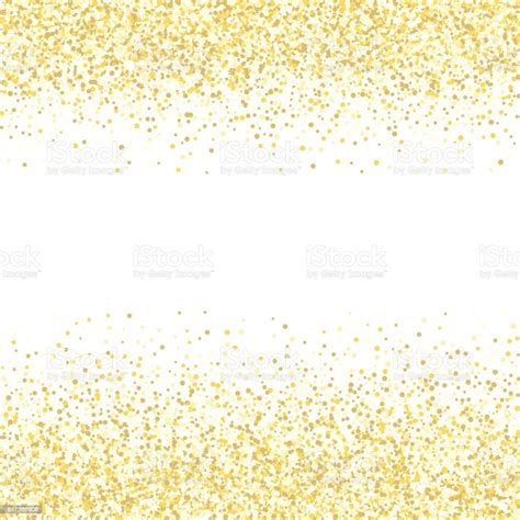 Gold Glitter Texture Golden Shiny Sparkles On White Background Stock