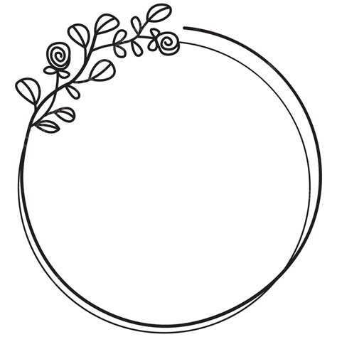 Gambar Bingkai Ornamen Bunga Lingkaran Dekorasi Bunga Pernikahan