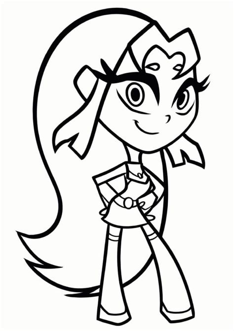 Starfire Teen Titans Go Online Coloring Pages