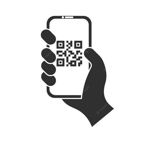 Premium Vector Qr Code Scanning Icon In Smartphone Hand Holding