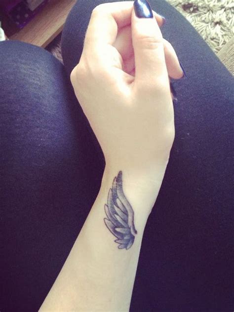Learn about the story of wrist an angel's wing wrist tattoo idea. 90+ Best Small Wrist Tattoos - Designs & Meanings (2019)