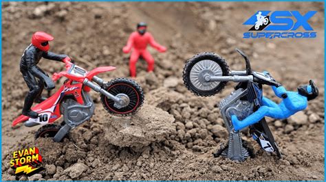 Pretend Play And Unboxing Dirt Bike Sx Supercross Motorcycle Toys Youtube