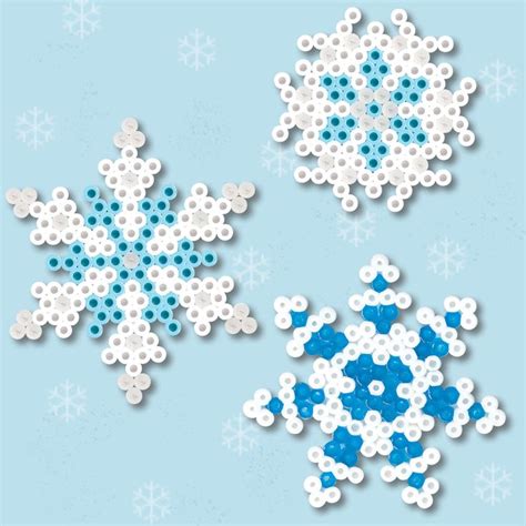 Winter Snowflakes Tutorial Perler Fuse Beads Perler Beads