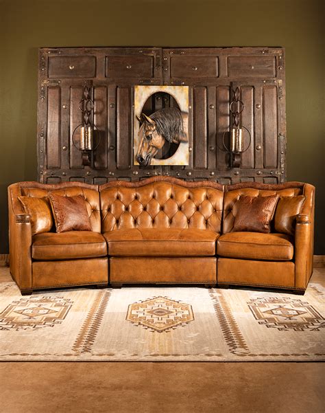 Curved Leather Reclining Sofa Baci Living Room