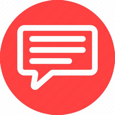 Chat Circle Comment Compliant Discussion Feedback Red Icon