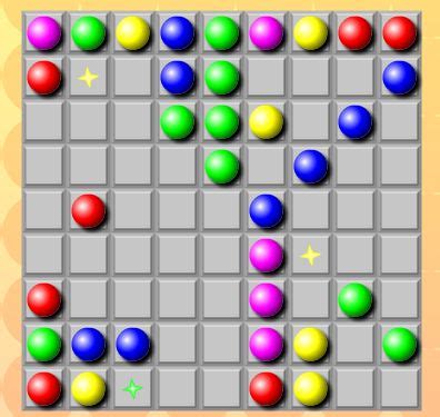 Click on a ball and then click on an empty square to move that ball.(the ball can move only if there is a free path) when you line up 5 balls of the same color horizontally, vertically or diagonally, the line disappears. Hidden Object Games: Colorful Ball Lines