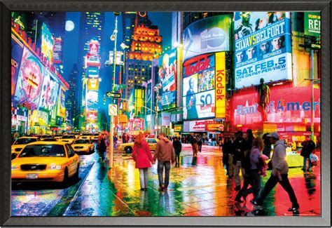 Freie kommerzielle nutzung keine namensnennung top qualität. New York By Night Times Square Amerika Stadt - Poster Druck - Größe 91,5x61 | eBay