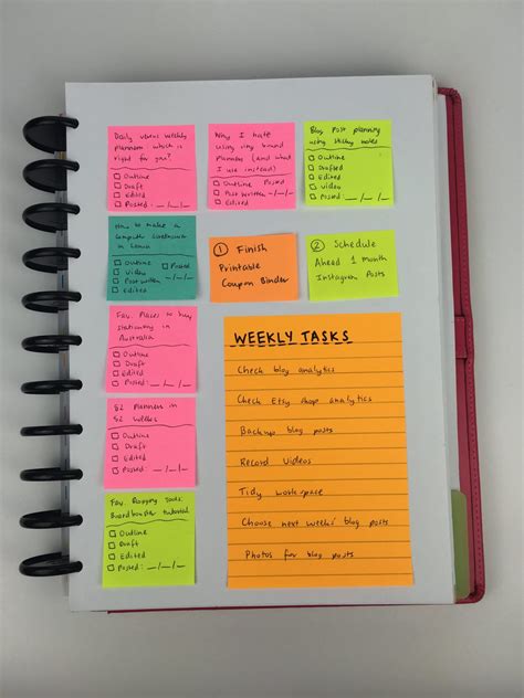 Stay Organized And Inspired With Colorful Sticky Note Planning