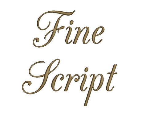Fine Script Embroidery Font Bx Compatible With 17 Machine File Format