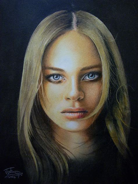 More can be seen here: Blonde Hair Blue Eyes Drawing by Jody Swope